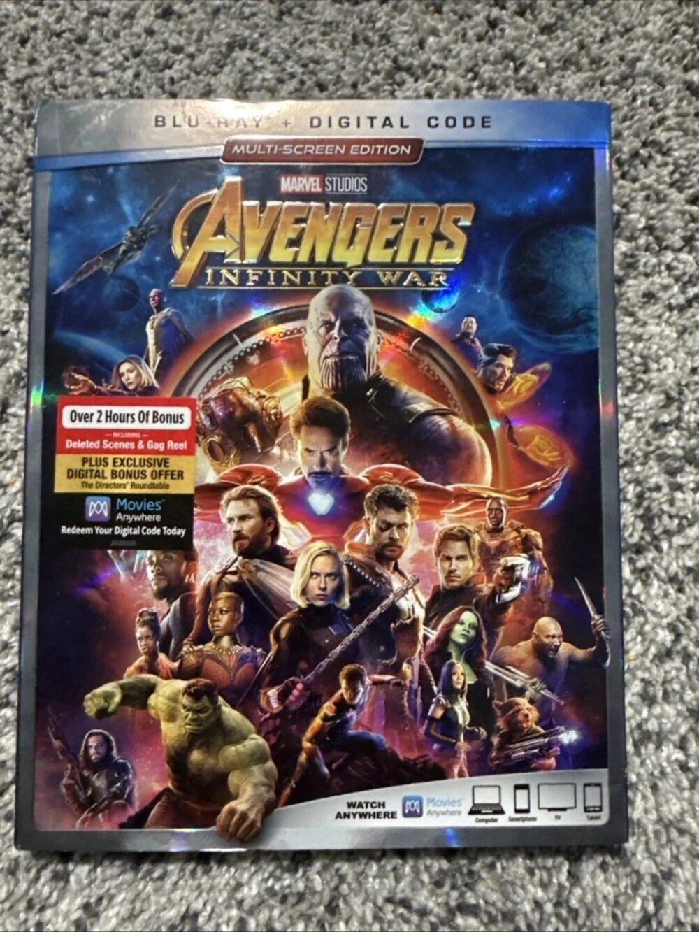Avengers: Infinity War (Blu-ray, 2018) new factory sealed with slip cover W/code
